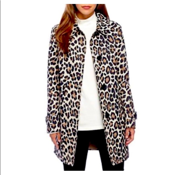 NWT Kate Spade Leopard Print Trench Coat